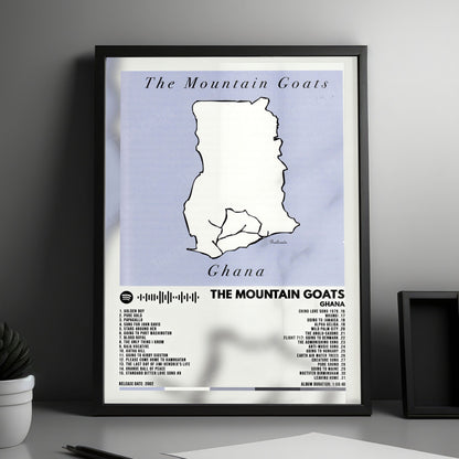 Mountain Goats "Ghana" Album Cover Poster - with Complete Tracklist