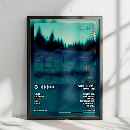 Sigur_Rós "Hvarf - Heim" Album Cover Poster - with Complete Tracklist