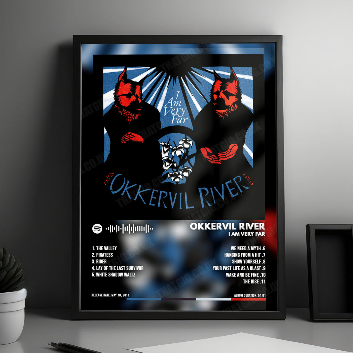 Okkervil River "I Am Very Far" Album Cover Poster - with Complete Tracklist