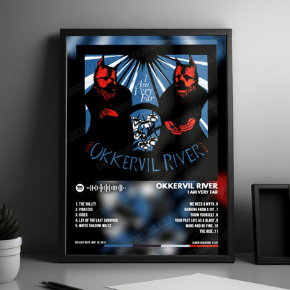Okkervil River "I Am Very Far" Album Cover Poster - with Complete Tracklist