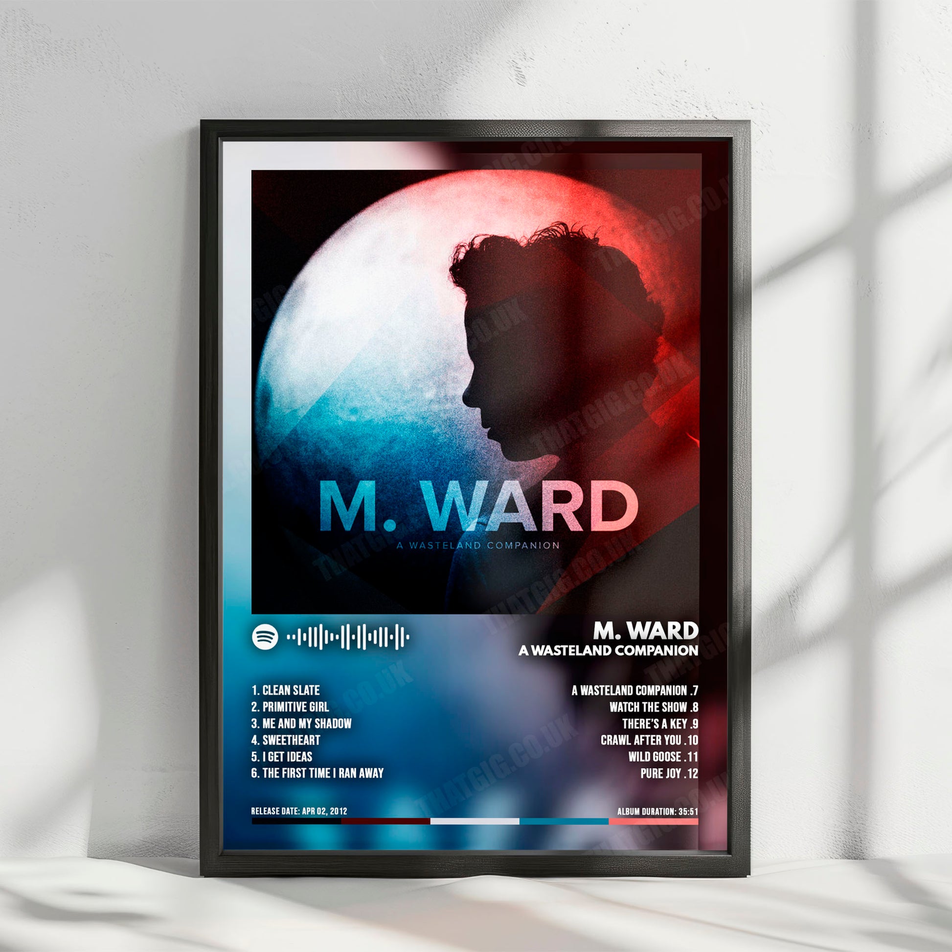M. Ward "A Wasteland Companion" Album Cover Poster - with Complete Tracklist