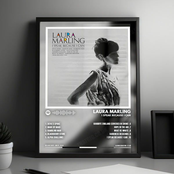 Laura Marling "I Speak Because I Can" Album Cover Poster - with Complete Tracklist