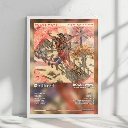 Rogue Wave "Nightingale Floors" Album Cover Poster - with Complete Tracklist