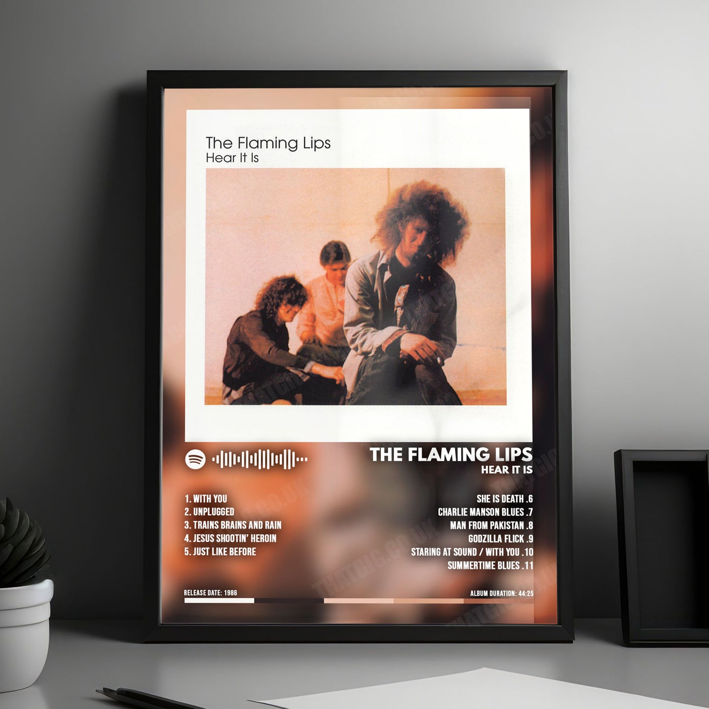 The Flaming Lips "Hear It Is" Album Cover Poster - with Complete Tracklist