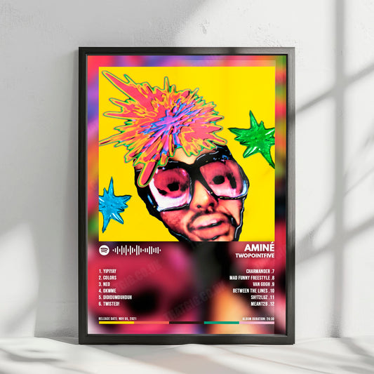 Amine "TWOPOINTFIVE" Album Cover Poster - with Complete Tracklist