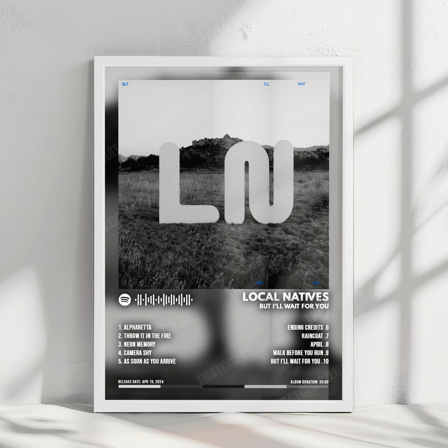 Local Natives "But I'll Wait For You" Album Cover Poster - with Complete Tracklist