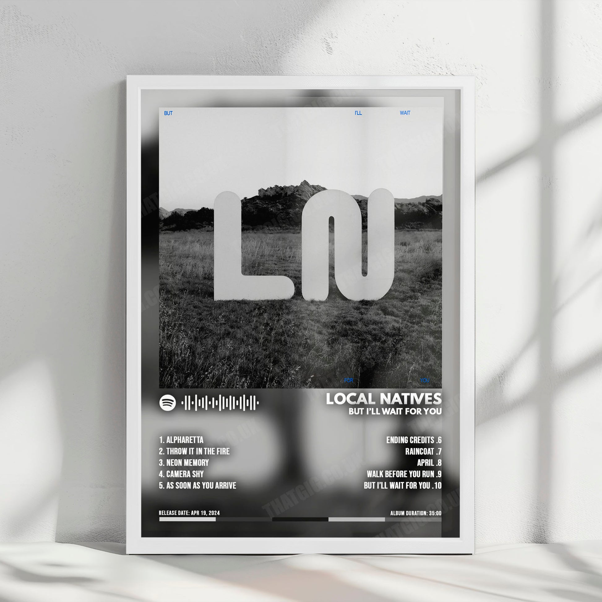 Local Natives "But I'll Wait For You" Album Cover Poster - with Complete Tracklist