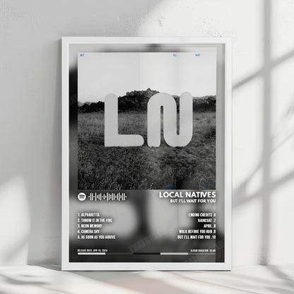 Local Natives "But I'll Wait For You" Album Cover Poster - with Complete Tracklist