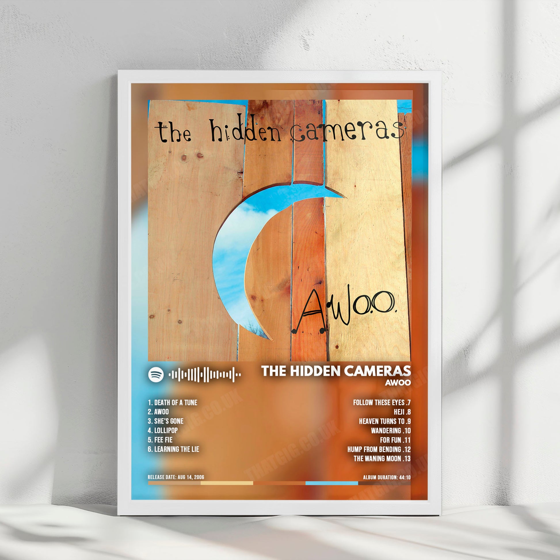 The Hidden Cameras "Awoo" Album Cover Poster - with Complete Tracklist