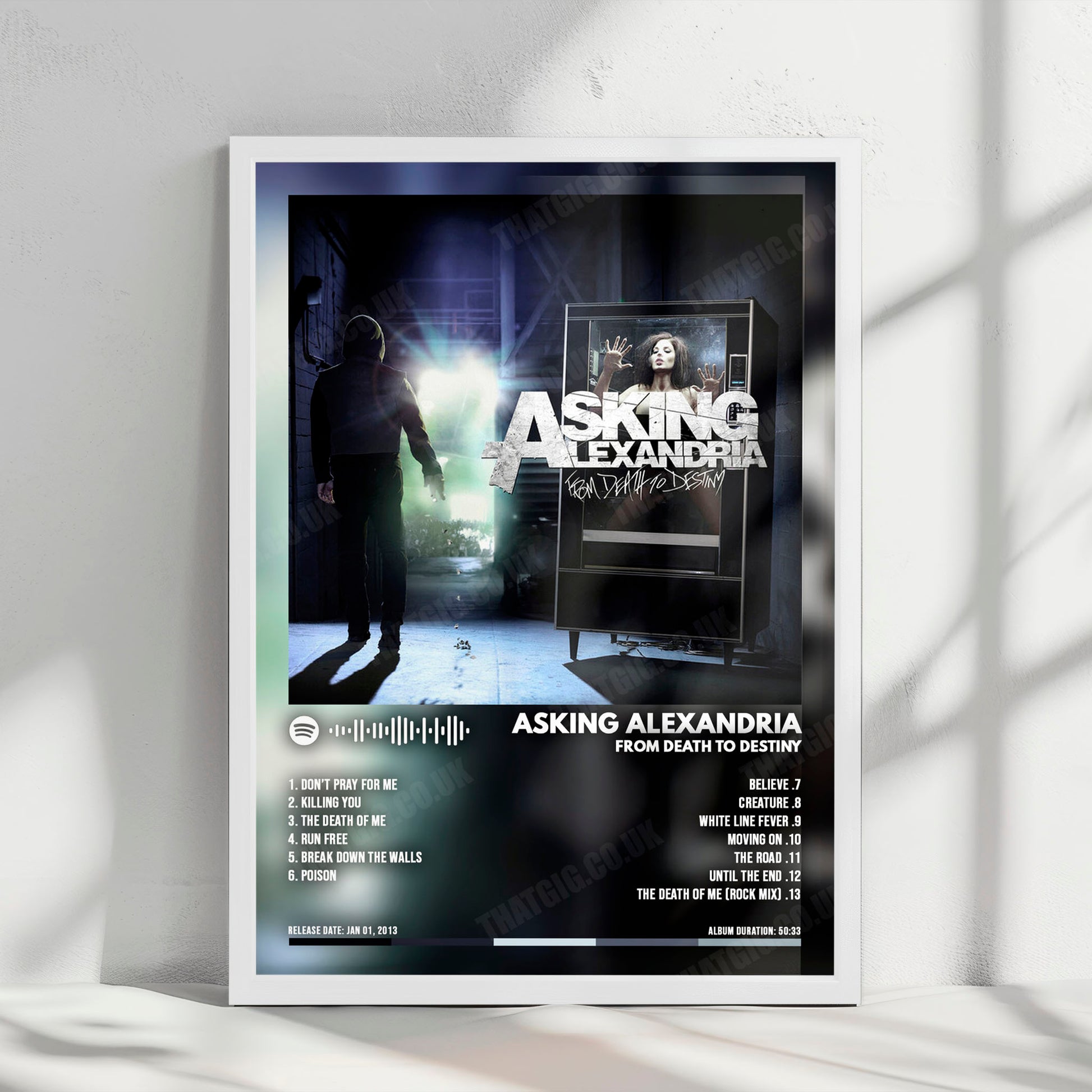 Asking Alexandria "From Death to Destiny" Album Cover Poster - with Complete Tracklist