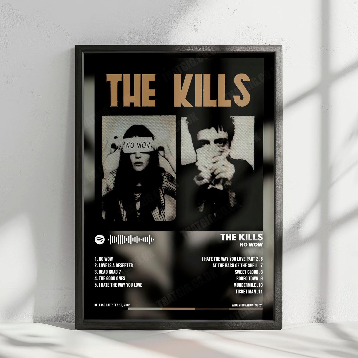 The Kills "No Wow" Album Cover Poster - with Complete Tracklist