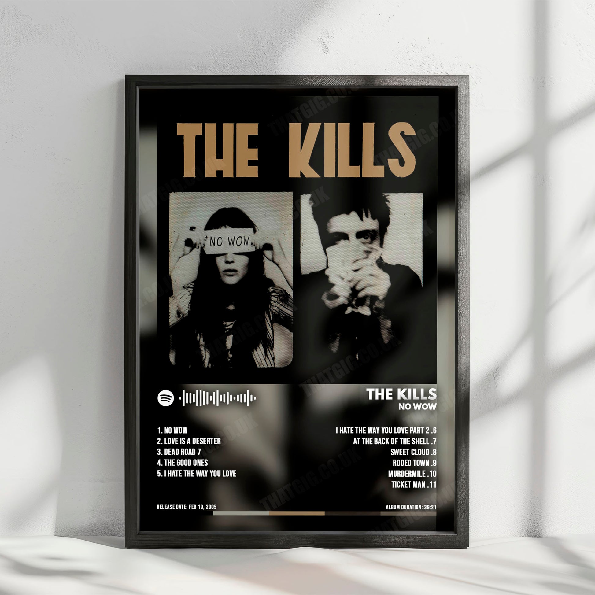 The Kills "No Wow" Album Cover Poster - with Complete Tracklist