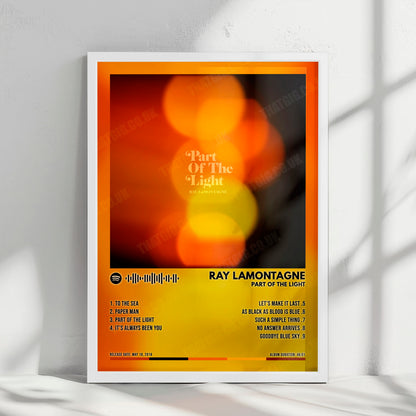 Ray LaMontagne "Part Of The Light" Album Cover Poster - with Complete Tracklist