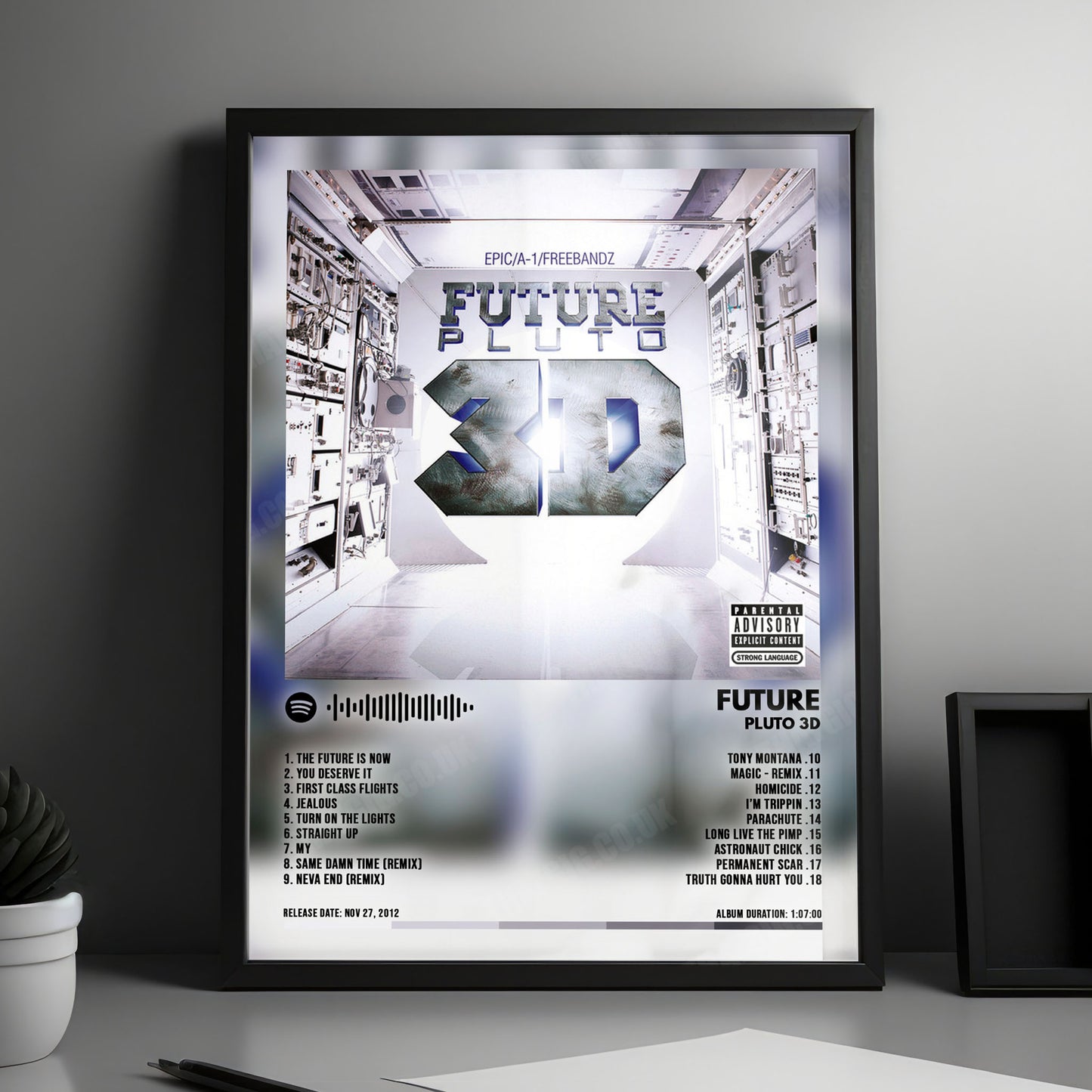 Future "Pluto 3D" Album Cover Poster - with Complete Tracklist