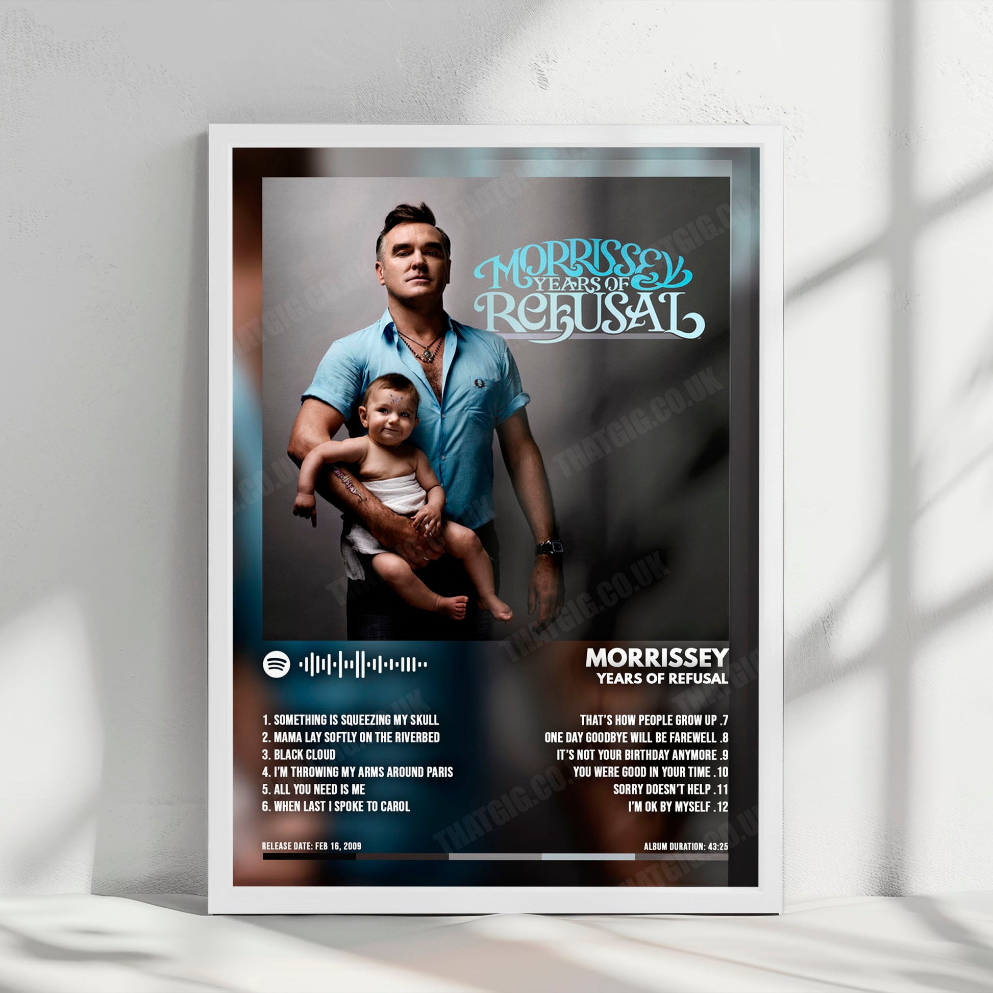 Morrissey "Years of Refusal" Album Cover Poster - with Complete Tracklist