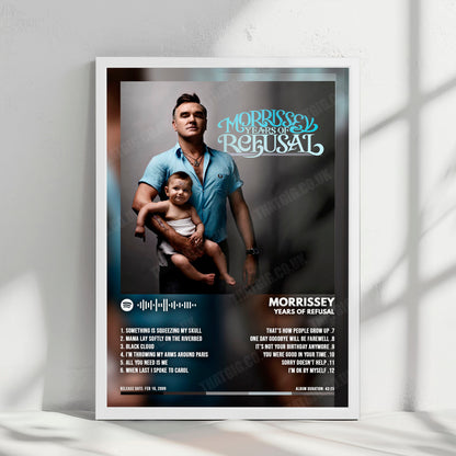 Morrissey "Years of Refusal" Album Cover Poster - with Complete Tracklist