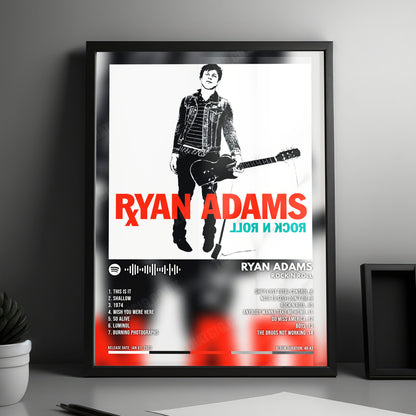Ryan Adams "Rock N Roll" Album Cover Poster - with Complete Tracklist