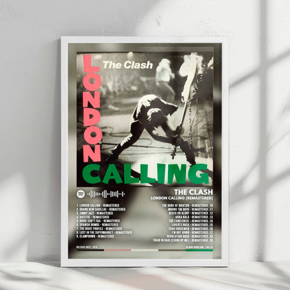 The Clash "London Calling" Album Cover Poster - with Complete Tracklist