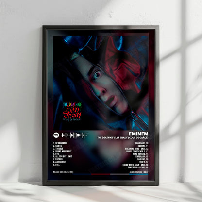 Eminem "The Death of Slim Shady (Coup de Grâce) " Album Cover Poster - with Complete Tracklist