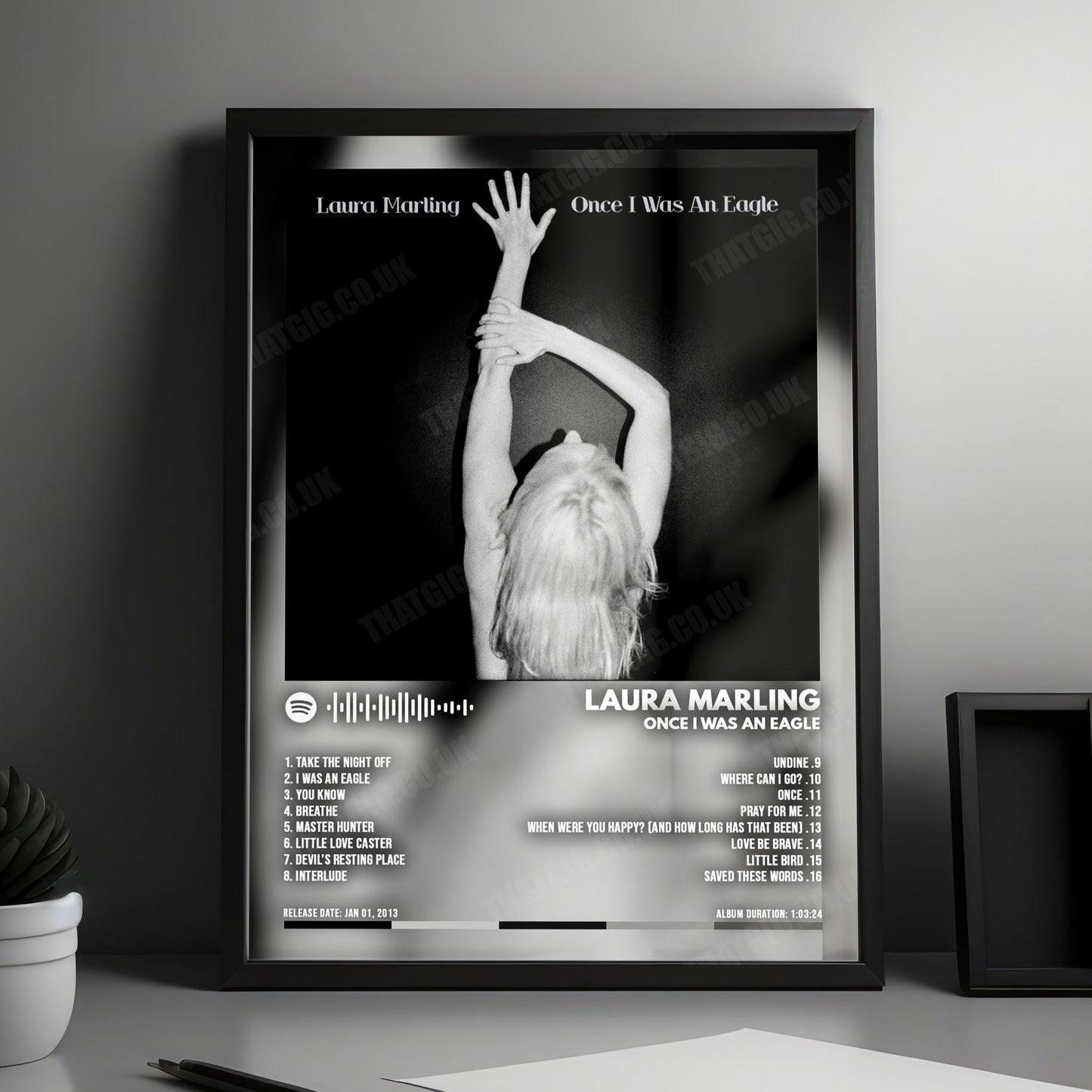 Laura Marling "Once I Was An Eagle" Album Cover Poster - with Complete Tracklist