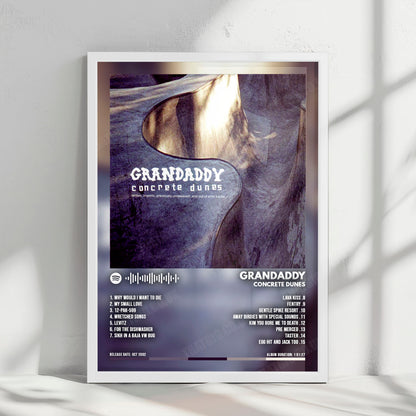 Grandaddy "Concrete Dunes" Album Cover Poster - with Complete Tracklist