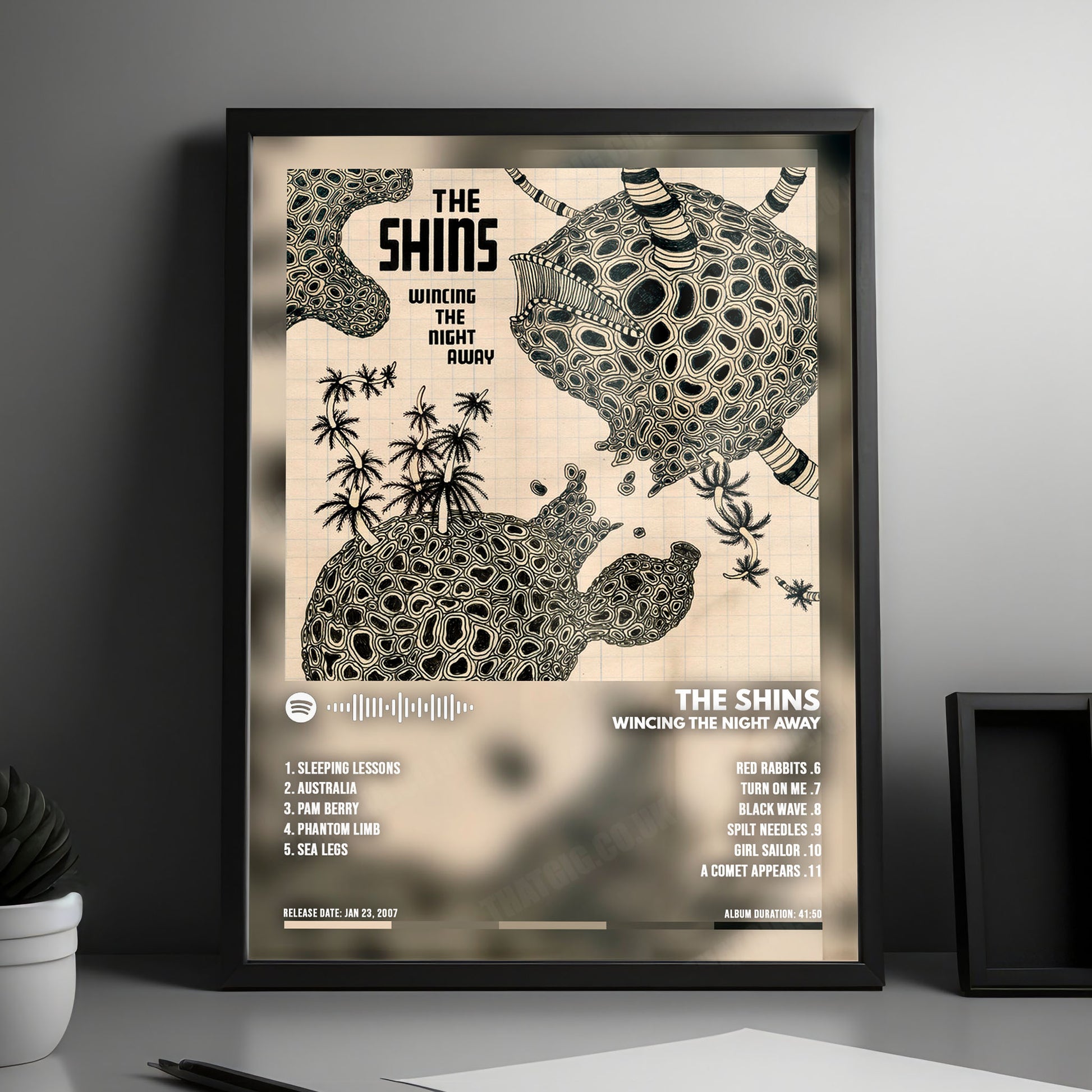 The Shins "Wincing the Night Away" Album Cover Poster - with Complete Tracklist