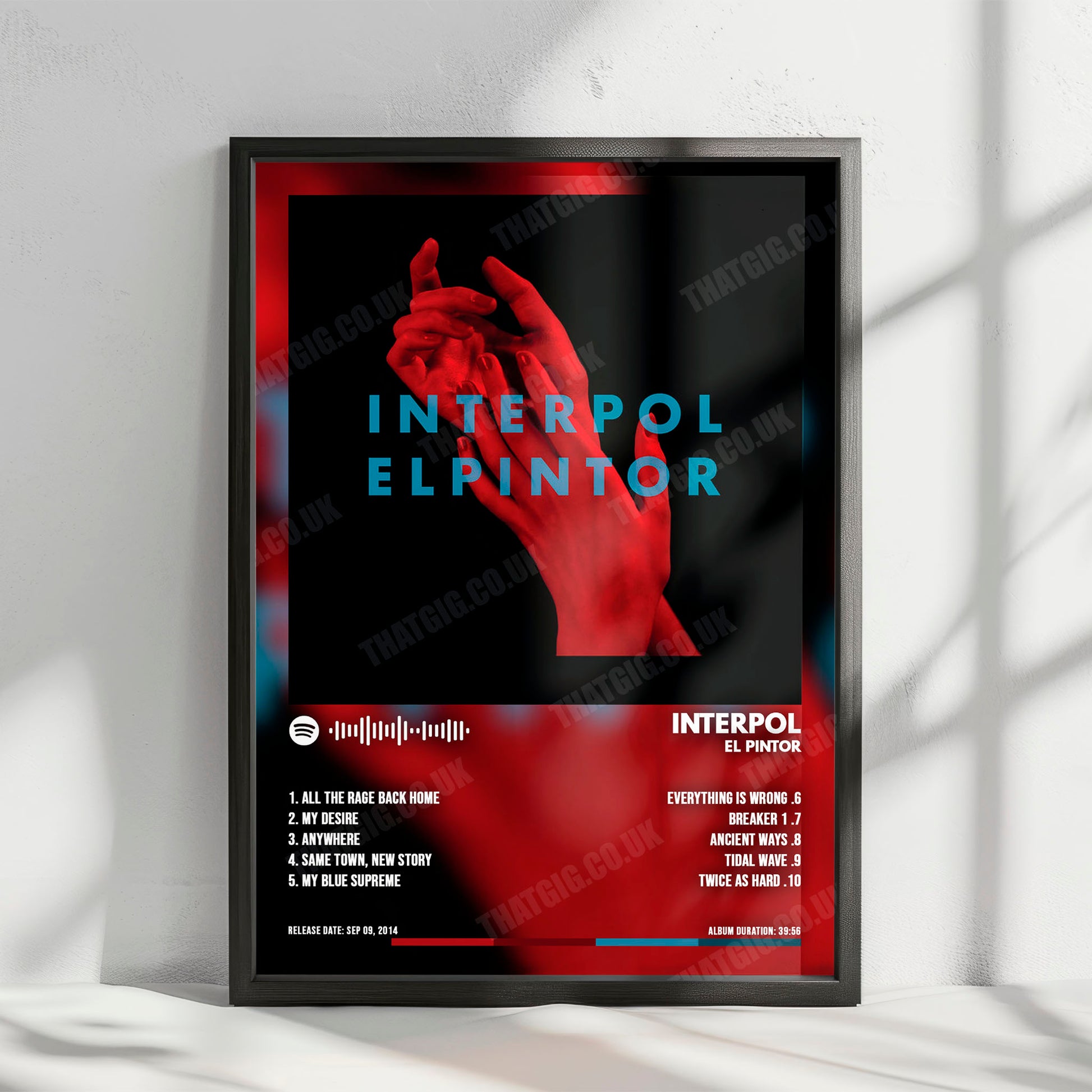 Interpol "El Pintor" Album Cover Poster - with Complete Tracklist