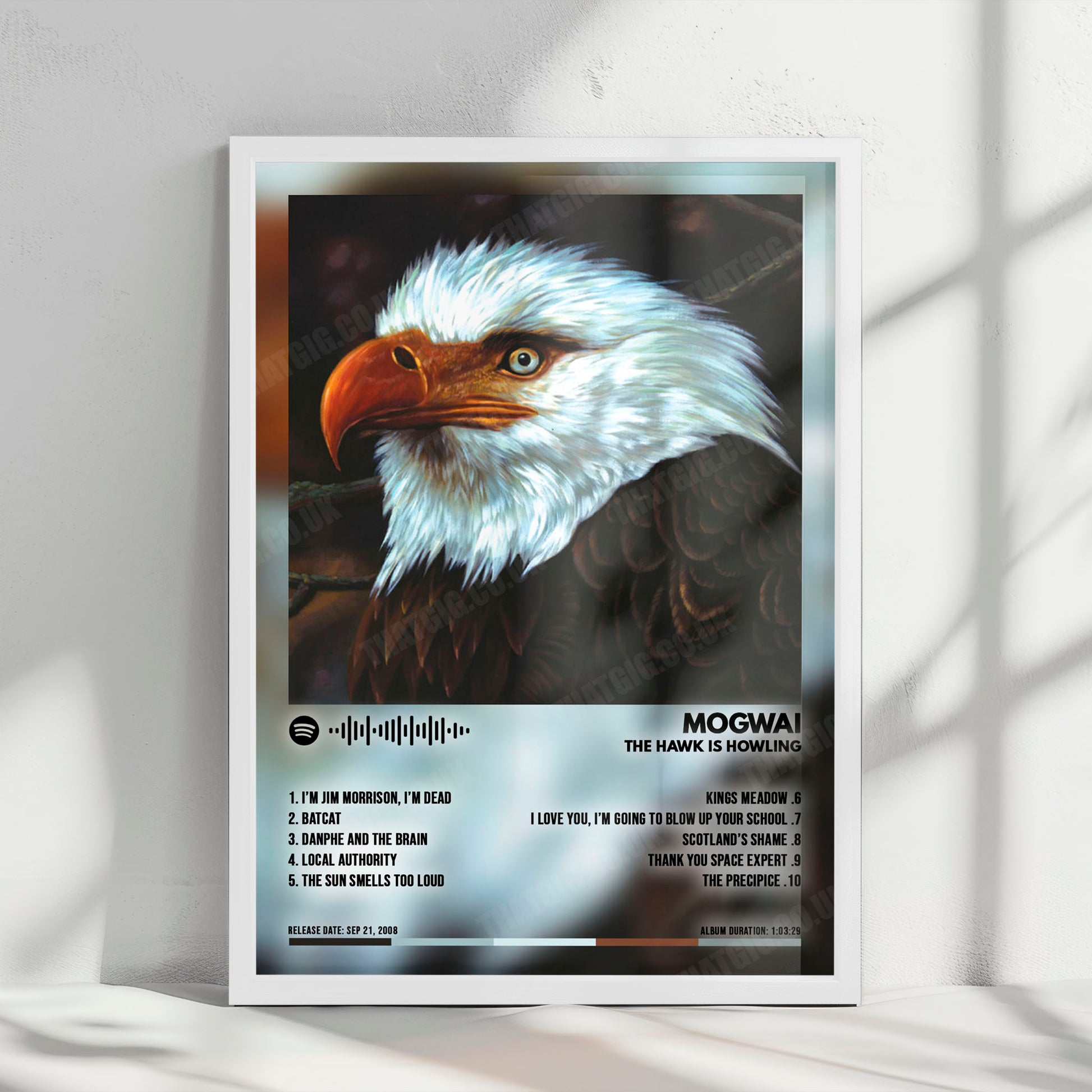 Mogwai "The Hawk Is Howling" Album Cover Poster - with Complete Tracklist