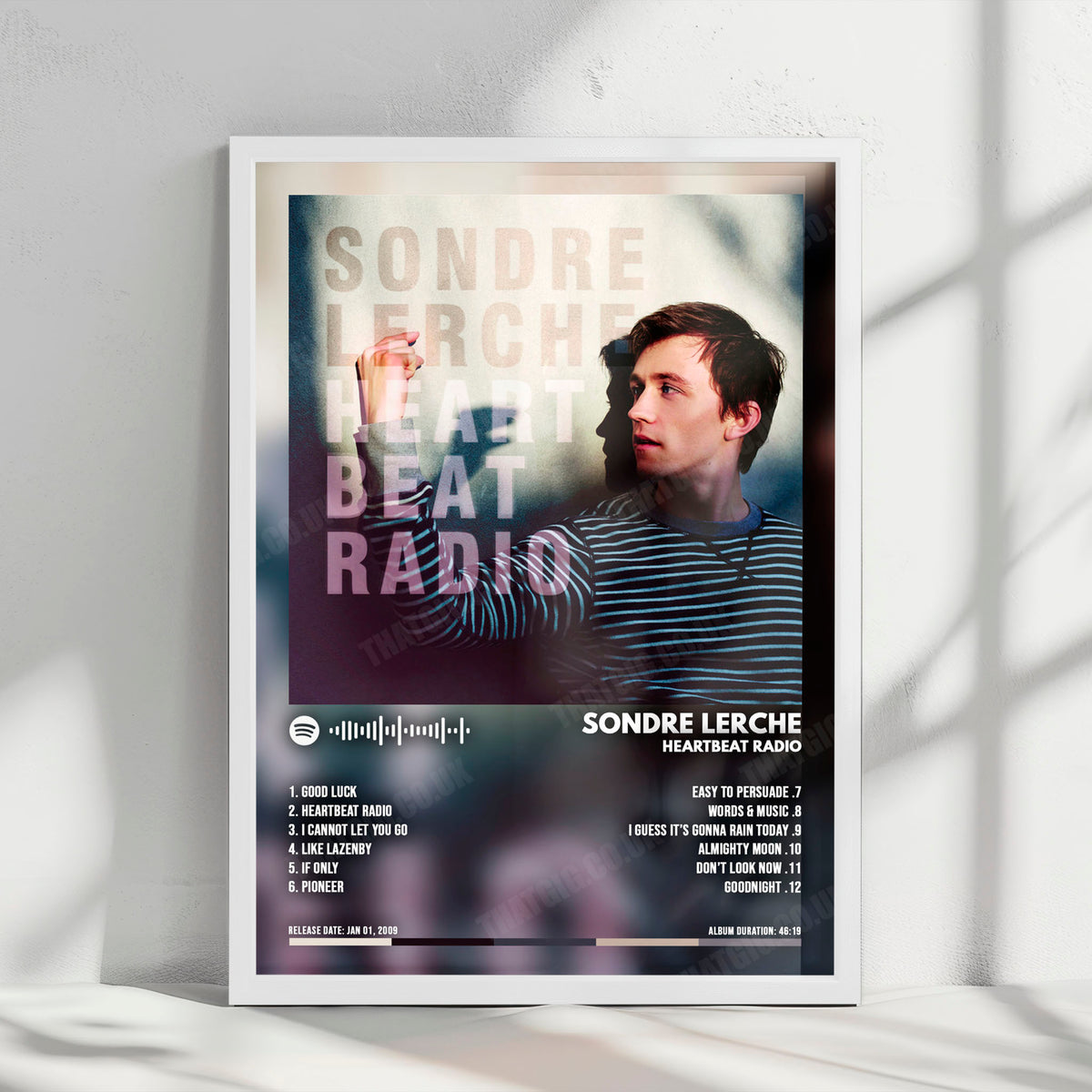 Sondre Lerche "Heartbeat Radio" Album Cover Poster - with Complete Tracklist