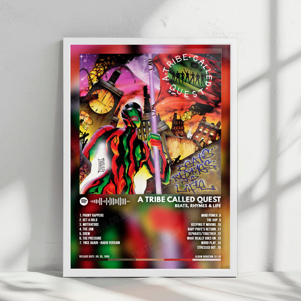 A Tribe Called Quest "Beats, Rhymes & Life" Album Cover Poster - with Complete Tracklist