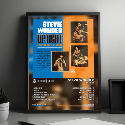 Stevie Wonder "Up-Tight" Album Cover Poster - with Complete Tracklist