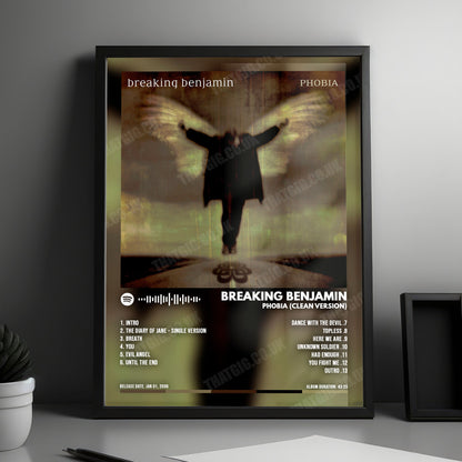 Breaking Benjamin "Phobia" Album Cover Poster - with Complete Tracklist