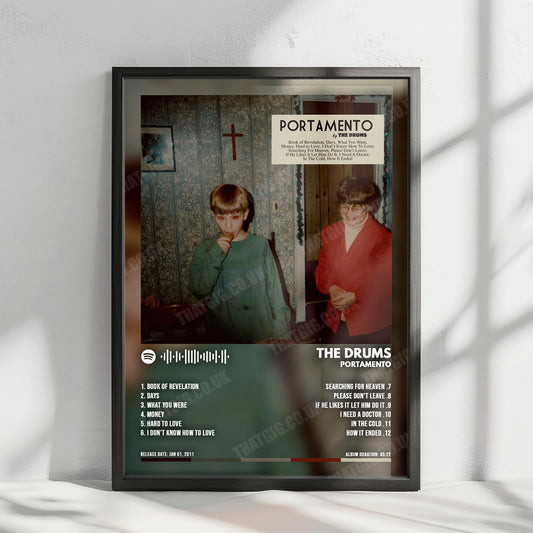 The Drums "Portamento" Album Cover Poster - with Complete Tracklist