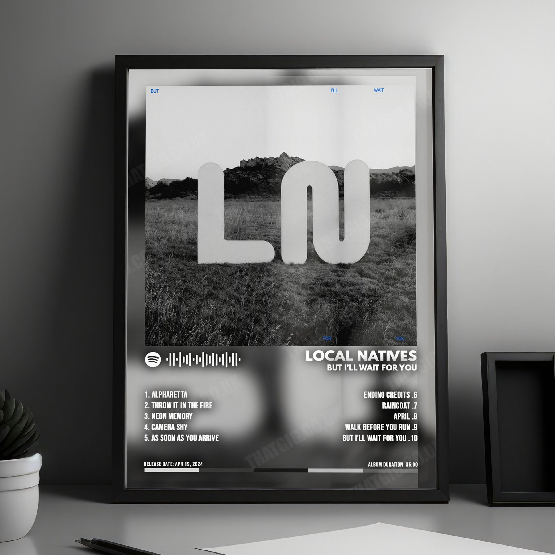 Local Natives "But I'll Wait For You" Album Cover Poster - with Complete Tracklist