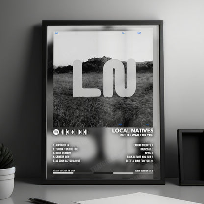 Local Natives "But I'll Wait For You" Album Cover Poster - with Complete Tracklist