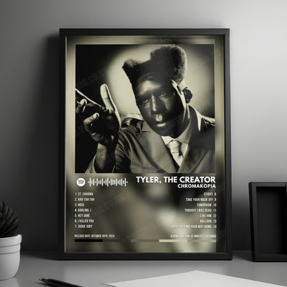 Tyler, The Creator "Chromakopia" Album Cover Poster - with Complete Tracklist