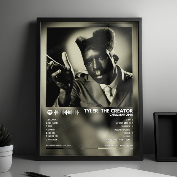 Tyler, The Creator "Chromakopia" Album Cover Poster - with Complete Tracklist