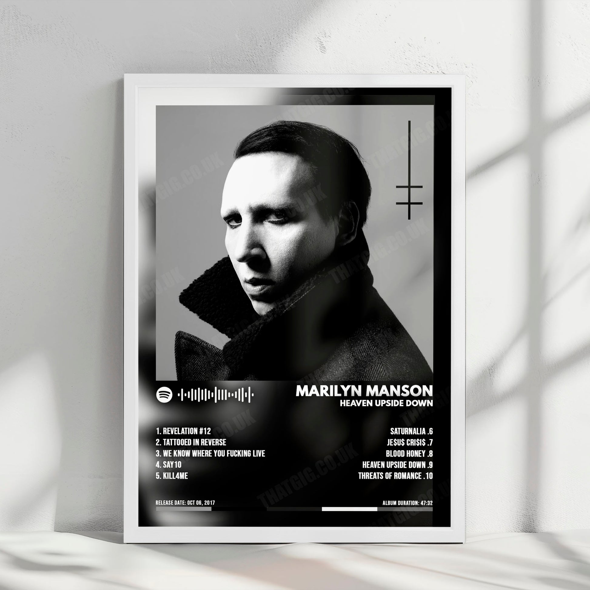 Marilyn Manson "Heaven Upside Down" Album Cover Poster - with Complete Tracklist