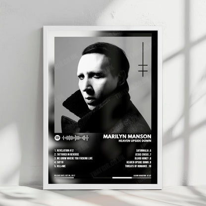 Marilyn Manson "Heaven Upside Down" Album Cover Poster - with Complete Tracklist
