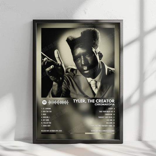 Tyler, The Creator "Chromakopia" Album Cover Poster - with Complete Tracklist