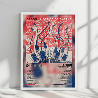 Spoon "A Series of Sneaks" Album Cover Poster - with Complete Tracklist