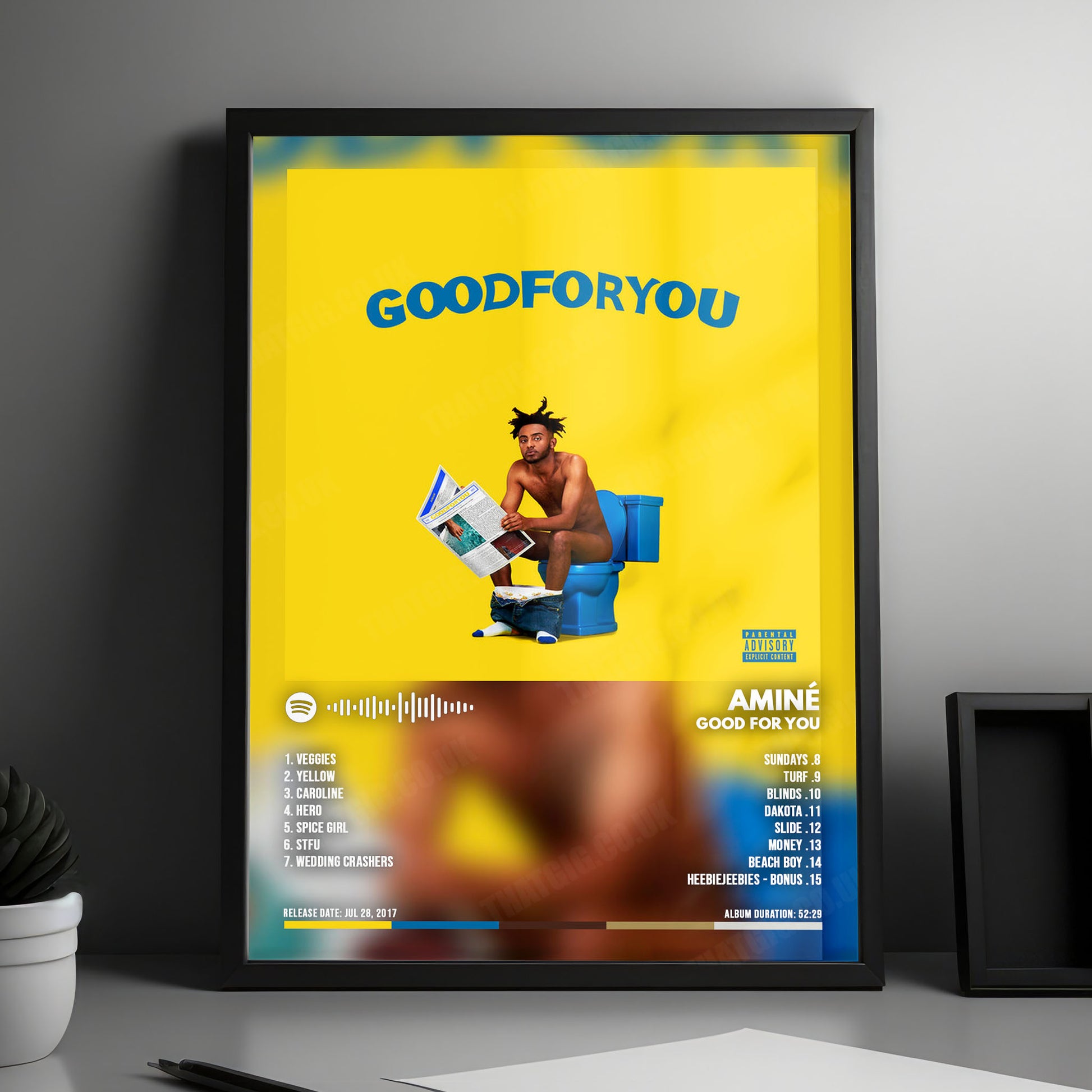 Amine "Good for You" Album Cover Poster - with Complete Tracklist