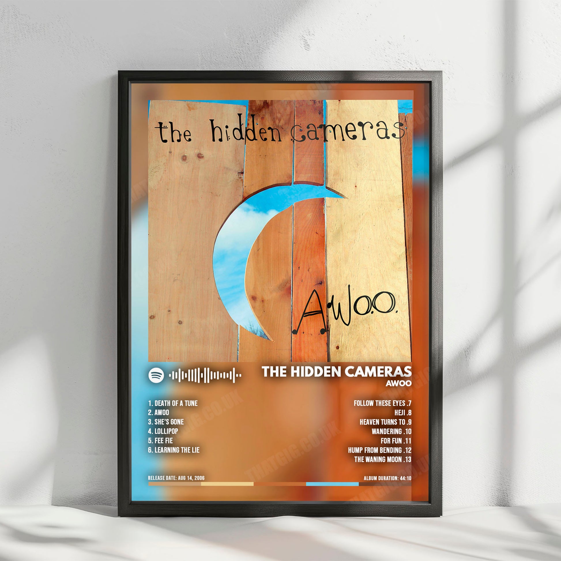 The Hidden Cameras "Awoo" Album Cover Poster - with Complete Tracklist