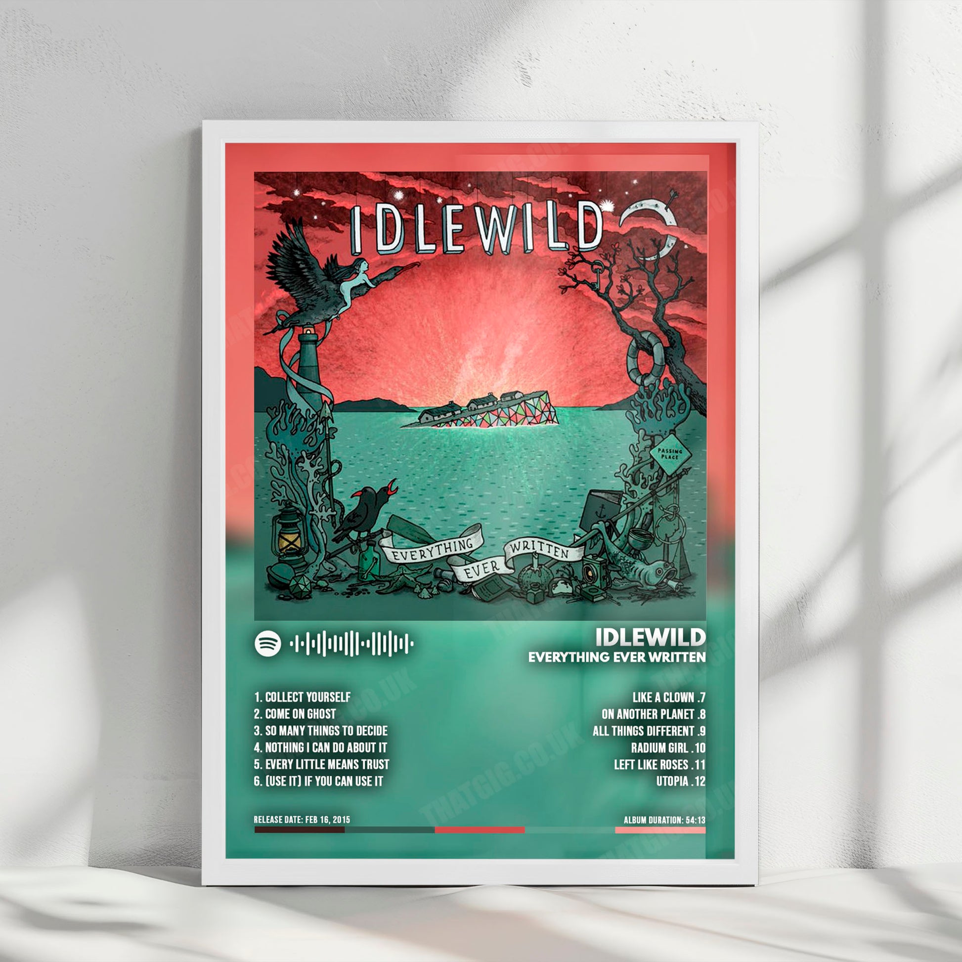 Idlewild "Everything Ever Written" Album Cover Poster - with Complete Tracklist