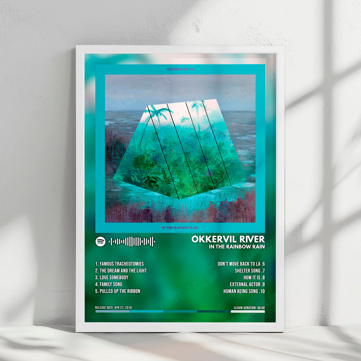 Okkervil River "In the Rainbow Rain" Album Cover Poster - with Complete Tracklist