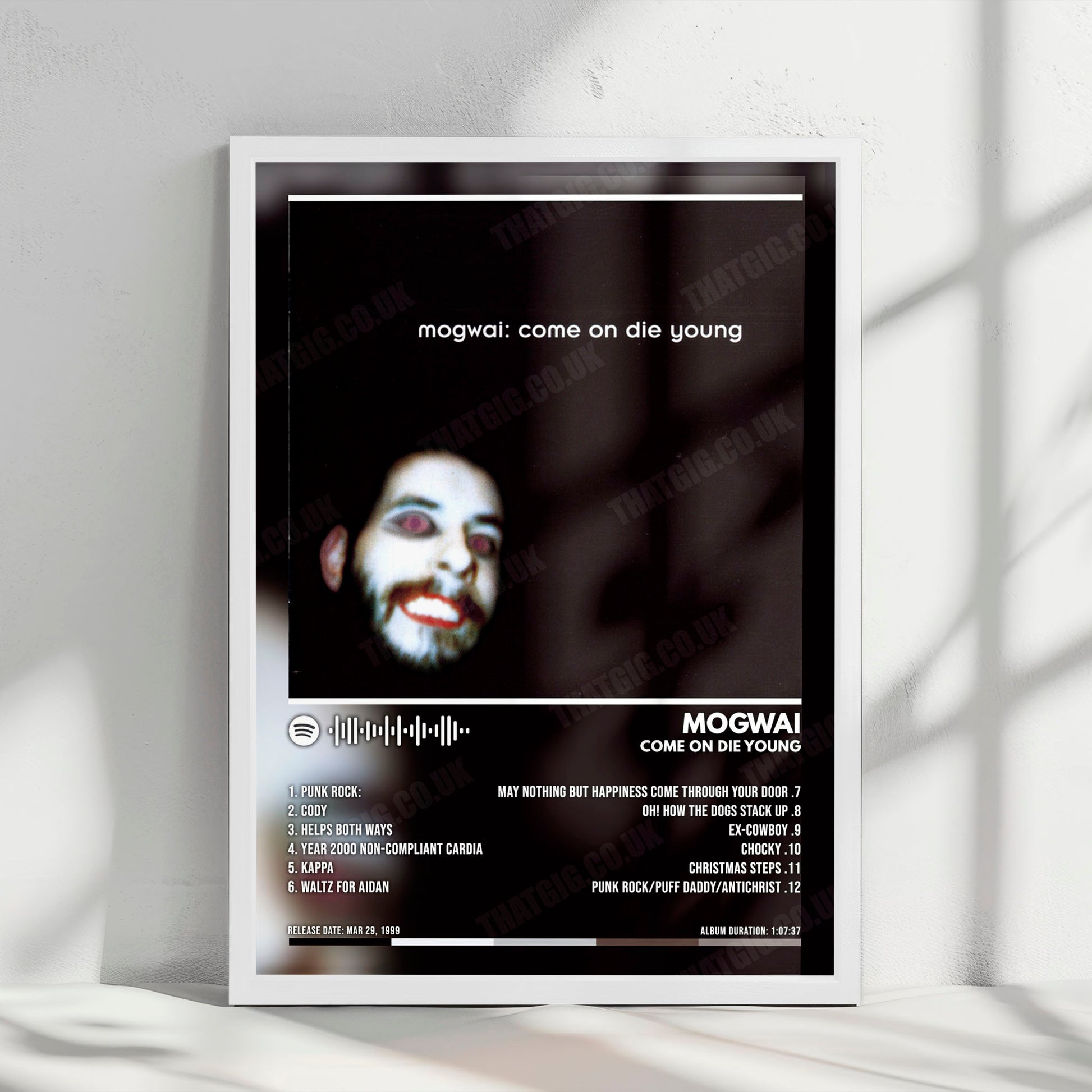 Mogwai "Come on Die Young" Album Cover Poster - with Complete Tracklist
