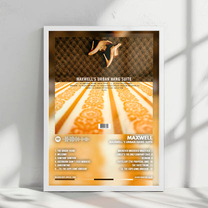 Maxwell "Urban Hang Suite " Album Cover Poster - with Complete Tracklist