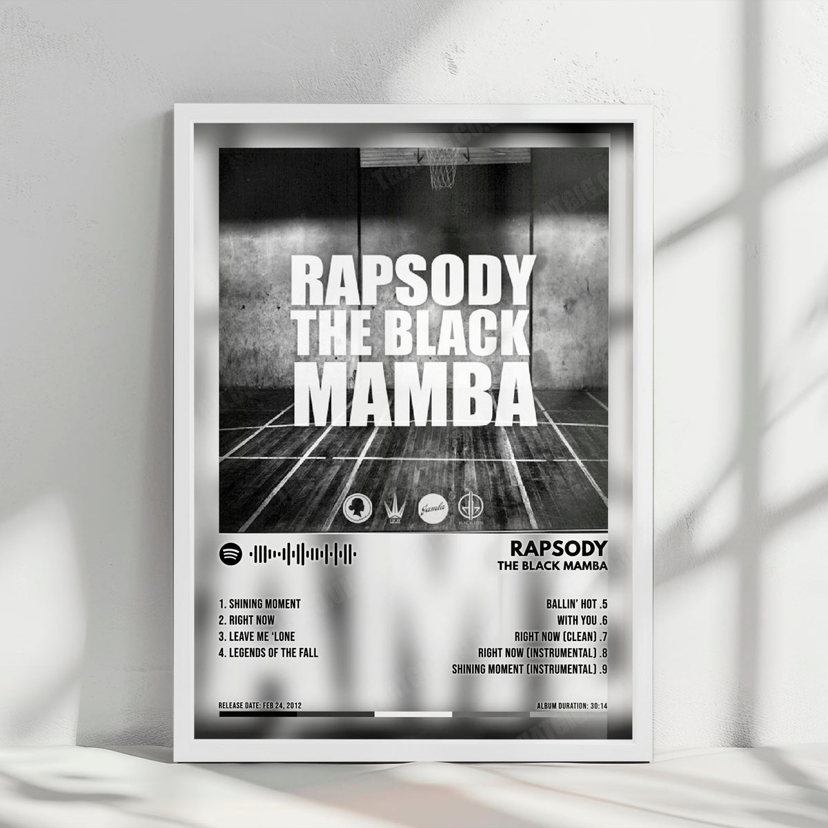 Rapsody "The Black Mamba" Album Cover Poster - with Complete Tracklist
