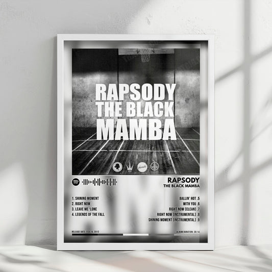 Rapsody "The Black Mamba" Album Cover Poster - with Complete Tracklist