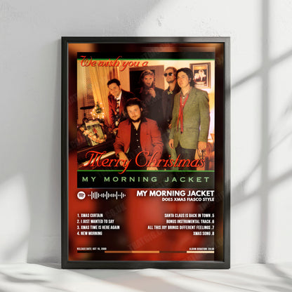 My Morning Jacket "Does Xmas Fiasco Style" Album Cover Poster - with Complete Tracklist
